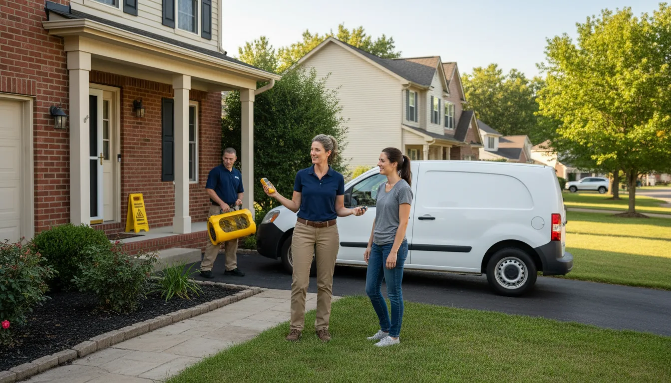 Residential water damage restoration in Greensburg, IN